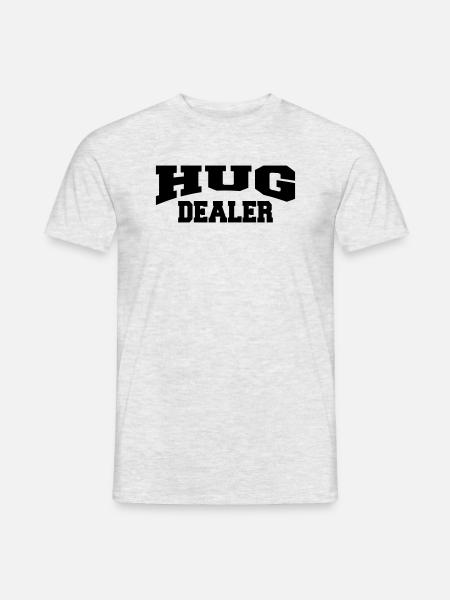 Hug Dealer - Männer T-Shirt - Grau meliert