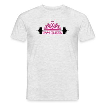 femme gym reine princesse couronne reine muscle fo - T-shirt homme - gris chiné - Devant - AI Model Male 178 dark (178cm)