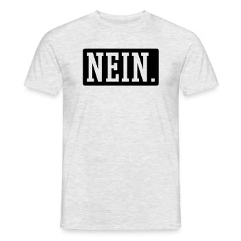 Nein - Männer T-Shirt - Grau meliert - Vorne - AI Model Male 178 dark (178cm)