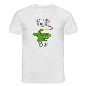 LizardS Fan Pet Cute Lizard Reptile - Men's T-Shirt - heather grey - Front - AI Model Male 178 dark (178cm)