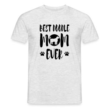 Niedlicher Goldendoodle Welpe Mama Hund - Männer T-Shirt - Grau meliert - Vorne - AI Model Male 178 dark (178cm)