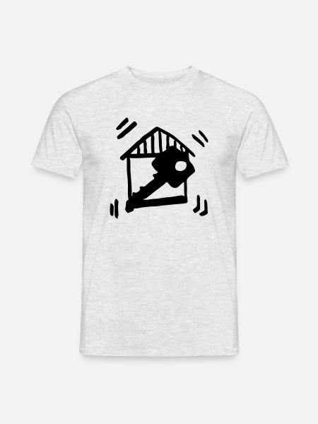 House key - House construction - Men's T-Shirt - heather grey