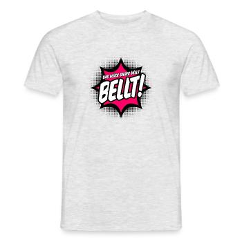 Das Glück dieser Welt Bellt - Männer T-Shirt - Grau meliert - Vorne - AI Model Male 178 dark (178cm)