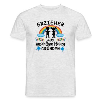 Erzieher aus unzähligen kleinen Gründen - Kinder - Männer T-Shirt - Grau meliert - Vorne - AI Model Male 178 dark (178cm)