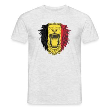 Belgien - Männer T-Shirt - Grau meliert - Vorne - AI Model Male 178 dark (178cm)