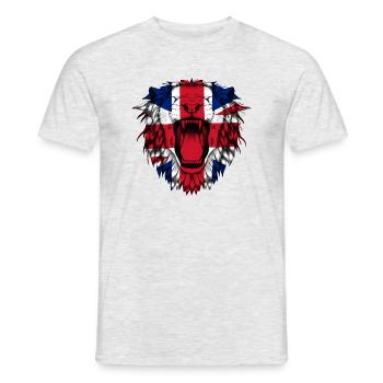 Großbritannien - Männer T-Shirt - Grau meliert - Vorne - AI Model Male 178 dark (178cm)