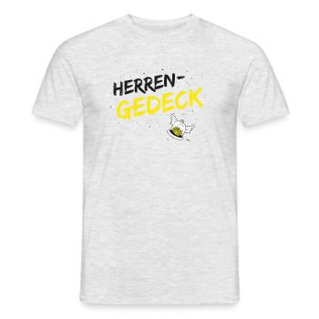 Herrengedeck, the pub classic! - Men's T-Shirt - heather grey - Front - AI Model Male 178 dark (178cm)