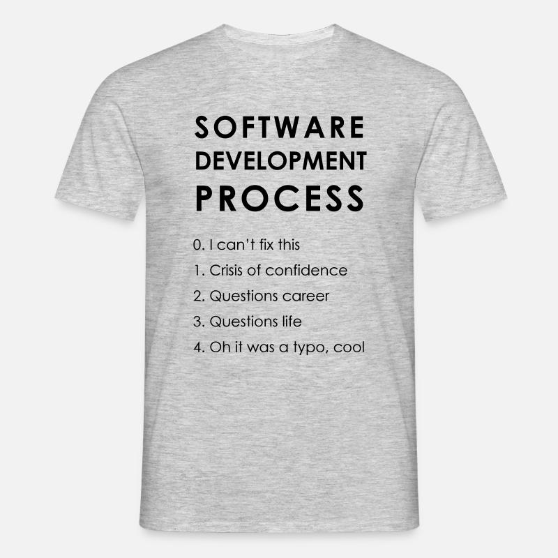 Software Development Process - Männer T-Shirt - Grau meliert