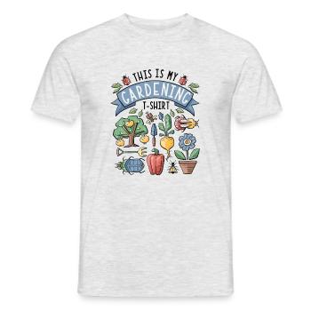 Lumière de jardinage - T-shirt homme - gris chiné - Devant - AI Model Male 178 dark (178cm)