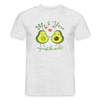 Avocado Love - Männer T-Shirt - Grau meliert - Vorne - AI Model Male 178 dark (178cm)