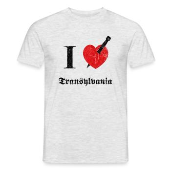 I love Transylvania (dd print) - Männer T-Shirt - Grau meliert - Vorne - AI Model Male 178 dark (178cm)
