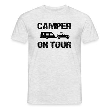 camping - Men's T-Shirt - heather grey - Front - AI Model Male 178 dark (178cm)