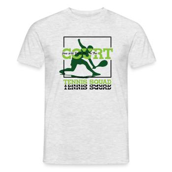 Tennis Player Ironic Saying Summer Ball Sports - Men's T-Shirt - heather grey - Front - AI Model Male 178 dark (178cm)