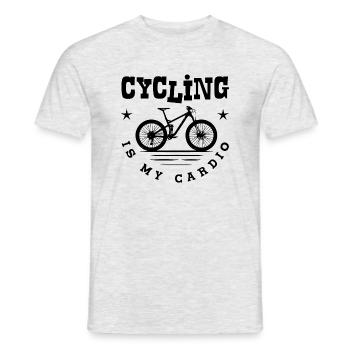Le cyclisme en tant que cardio-cycliste Funny - T-shirt homme - gris chiné - Devant - AI Model Male 178 dark (178cm)