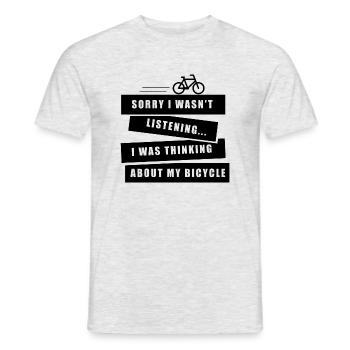 Vous pensez au cyclisme, au cardio et aux sports - T-shirt homme - gris chiné - Devant - AI Model Male 178 dark (178cm)