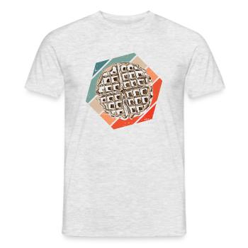 Waffelliebhaber Hobbykoch Gourmet - Männer T-Shirt - Grau meliert - Vorne - AI Model Male 178 dark (178cm)