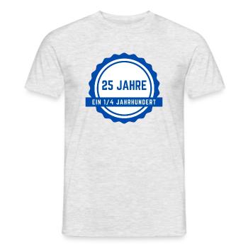 25 Jahre Geburtstag - 1/4 Jahrhundert - Männer T-Shirt - Grau meliert - Vorne - AI Model Male 178 dark (178cm)