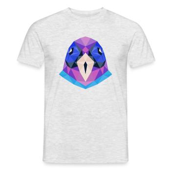 Kunstvolles Papageien-Design, puristische - Männer T-Shirt - Grau meliert - Vorne - AI Model Male 178 dark (178cm)