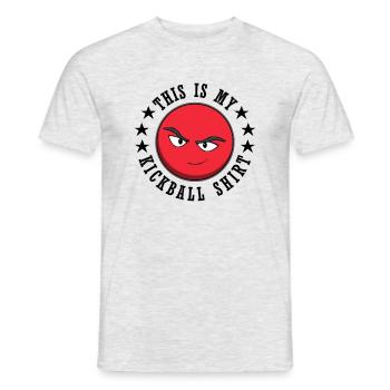 Kickball Funny Design pour un joueur de kickball - T-shirt homme - gris chiné - Devant - AI Model Male 178 dark (178cm)