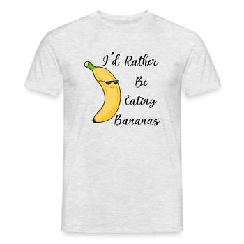 Eating Bananas Healthy Fruits Funny Saying - Men's T-Shirt - heather grey - Front - AI Model Male 178 dark (178cm)