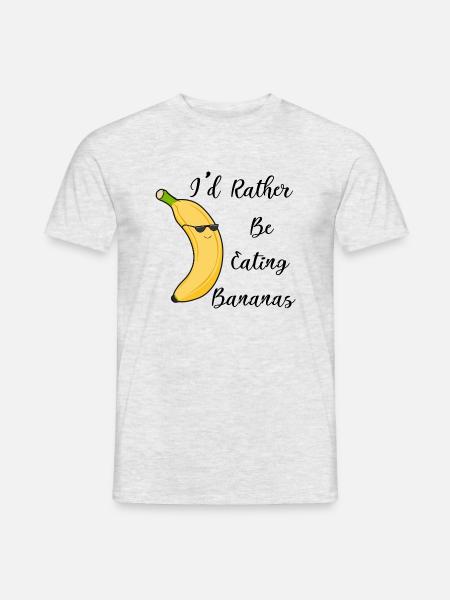Lustiges Sprichwort „Bananen essen“ - Männer T-Shirt - Grau meliert