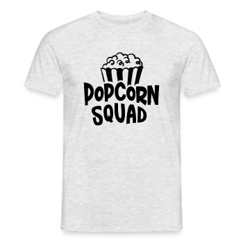 Popcorn Squad Filme Lustiges Sprichwort - Männer T-Shirt - Grau meliert - Vorne - AI Model Male 178 dark (178cm)