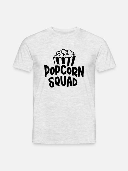 Popcorn Squad Movies Drôle Saying Corn - T-shirt homme - gris chiné