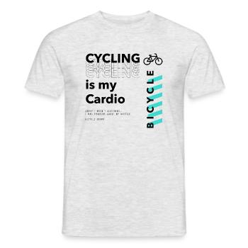 Le cyclisme comme vélo de cardio-training Mobility - T-shirt homme - gris chiné - Devant - AI Model Male 178 dark (178cm)