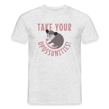 Saisissez vos opportunités Cute Possum Ironic - T-shirt homme - gris chiné - Devant - AI Model Male 178 dark (178cm)