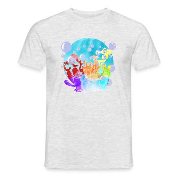Les récifs coralliens, les animaux marins, la - T-shirt homme - gris chiné - Devant - AI Model Male 178 dark (178cm)