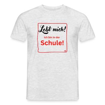 Ich bin in der Schule - Männer T-Shirt - Grau meliert - Vorne - AI Model Male 178 dark (178cm)
