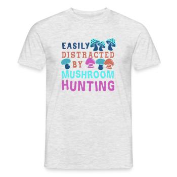 Hunting Mushrooms Funny Saying Nature Forest - Men's T-Shirt - heather grey - Front - AI Model Male 178 dark (178cm)