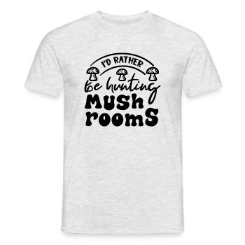 Chasse aux champignons Nature Manger Shiitake - T-shirt homme - gris chiné - Devant - AI Model Male 178 dark (178cm)