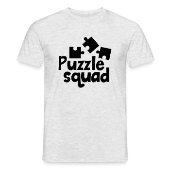 Puzzle Squad Hobby Jigsaw Artist Funny Saying - Men's T-Shirt - heather grey - Front - AI Model Male 178 dark (178cm)