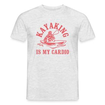 Le kayak en tant que sport Cardio Whitewater - T-shirt homme - gris chiné - Devant - AI Model Male 178 dark (178cm)