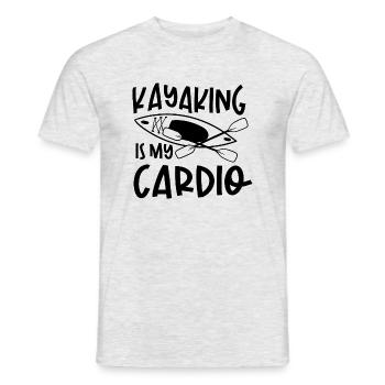 Le kayak comme sport nautique de cardio-pagaie - T-shirt homme - gris chiné - Devant - AI Model Male 178 dark (178cm)