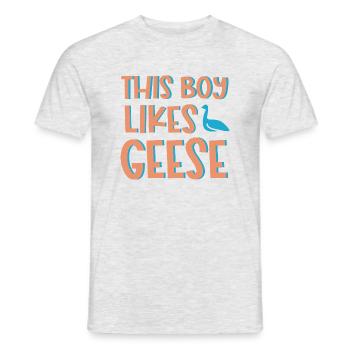 Wildlife Geese Bird Cute Goose Nature - Men's T-Shirt - heather grey - Front - AI Model Male 178 dark (178cm)