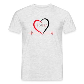 Ich liebe Dich, I laf Ju - Männer T-Shirt - Grau meliert - Vorne - AI Model Male 178 dark (178cm)