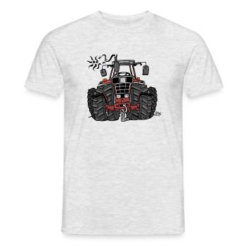0097 Red tractor - Men's T-Shirt - heather grey - Front - AI Model Male 178 dark (178cm)