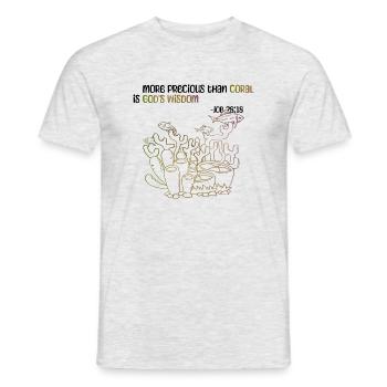 Récifs coralliens Wisdom Récifs coralliens Bible - T-shirt homme - gris chiné - Devant - AI Model Male 178 dark (178cm)
