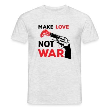 Love Love Gun Condom Sex Statement Gift - Men's T-Shirt - heather grey - Front - AI Model Male 178 dark (178cm)
