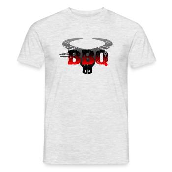 BBQ - T-shirt homme - gris chiné - Devant - AI Model Male 178 dark (178cm)