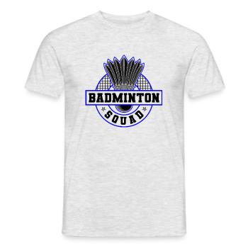 Volant rétro Badminton Squad Hobby Sports - T-shirt homme - gris chiné - Devant - AI Model Male 178 dark (178cm)