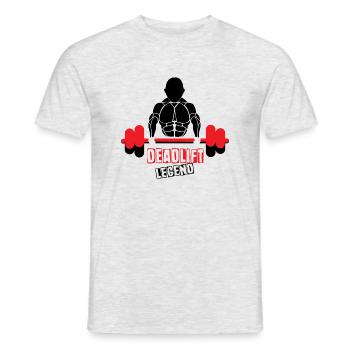 Deadlift Legend Funny Gym Quote Powerlifting - Men's T-Shirt - heather grey - Front - AI Model Male 178 dark (178cm)