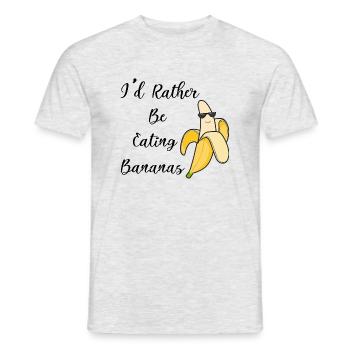 Eating Bananas Delicious Tropical Fruits - Men's T-Shirt - heather grey - Front - AI Model Male 178 dark (178cm)