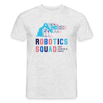 Robot étudiant ingénieur mécanicien de l'escouade - T-shirt homme - gris chiné - Devant - AI Model Male 178 dark (178cm)