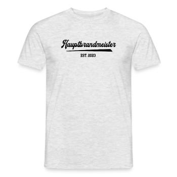 Hauptbrandmeister Feuerwehr 2023 FFW Ausbildung - Männer T-Shirt - Grau meliert - Vorne - AI Model Male 178 dark (178cm)