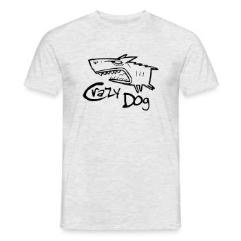 crazy dog 1 - Männer T-Shirt - Grau meliert - Vorne - AI Model Male 178 dark (178cm)