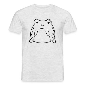 Netter Frosch, kunstvolle Silhouette, die Waldtier - Männer T-Shirt - Grau meliert - Vorne - AI Model Male 178 dark (178cm)
