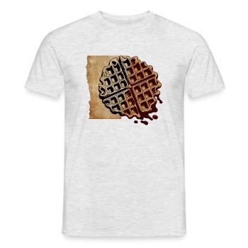 Artsy Waffle Design Food Hobby Chef Gourmet - Men's T-Shirt - heather grey - Front - AI Model Male 178 dark (178cm)